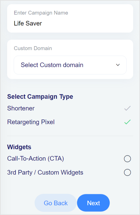 Select campaign type