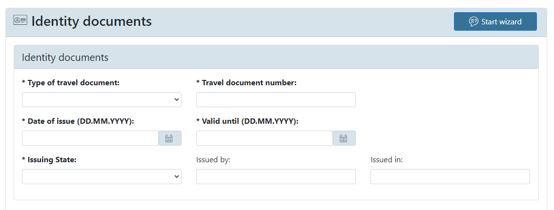 The passport details should be included in the identity document section, this information verification takes the most of the German student visa processing time.