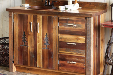 comparing bathroom cabinet materials for your home remodel reclaimed wood cabinets with sink vanity custom built michigan