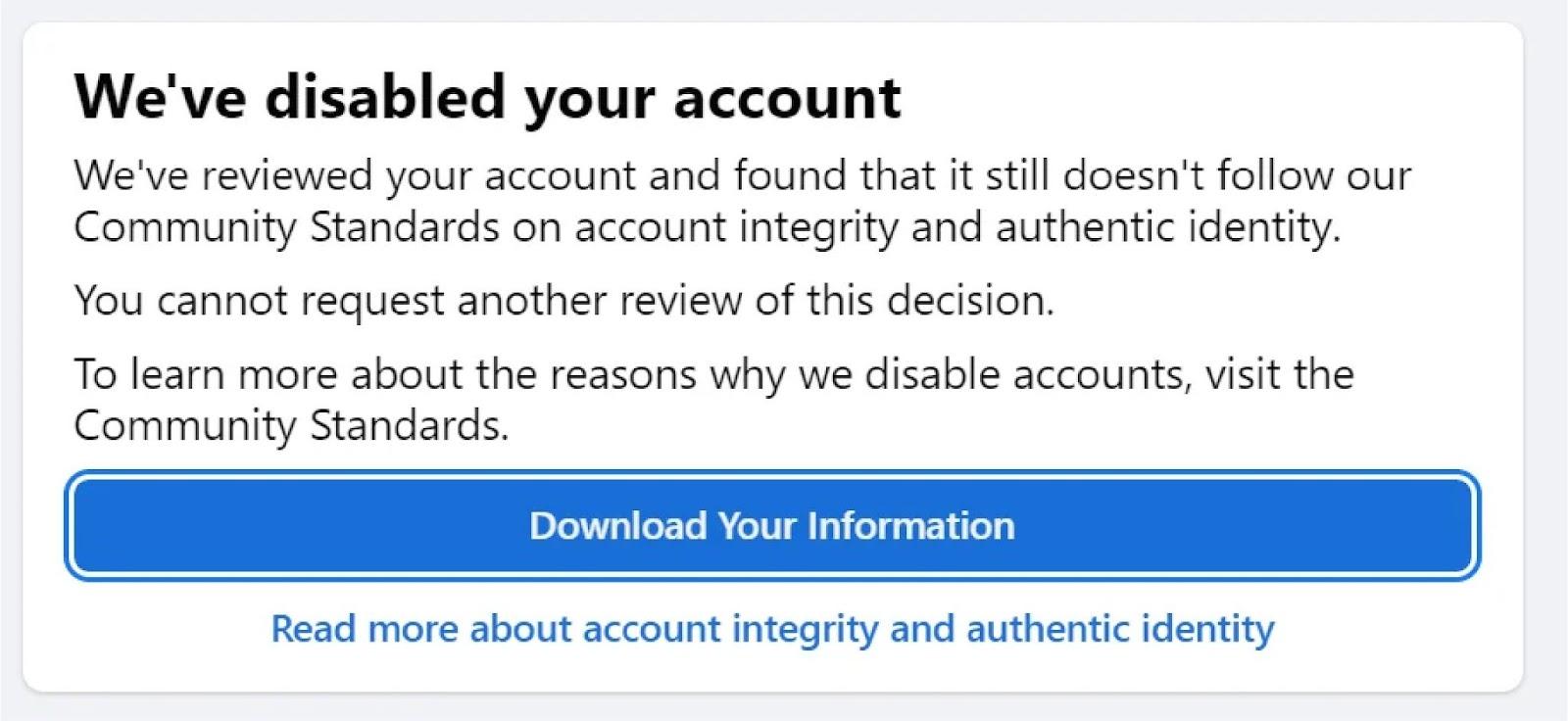 account disable information