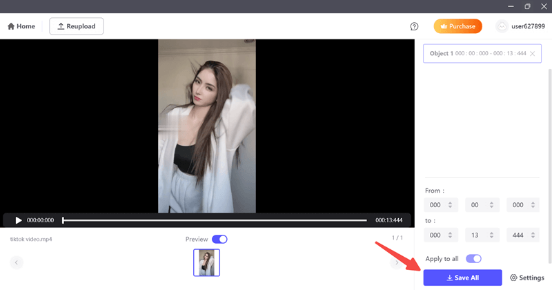  Preview and Save Processed Video from PicWish
