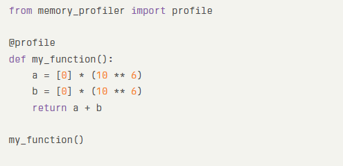 Memory  Profiling in Python