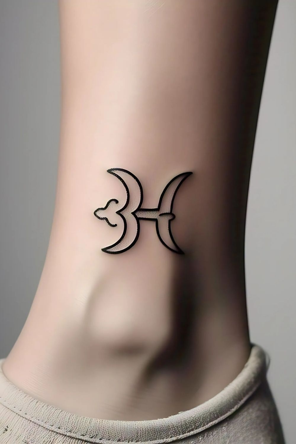Zodiac Sign Ankle Tattoo