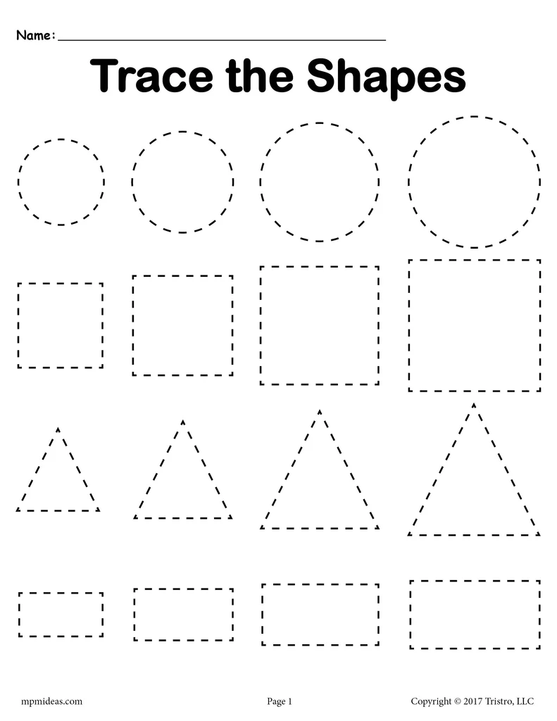 How to Teach Shapes to Kids with Engaging Games - Shape Tracing