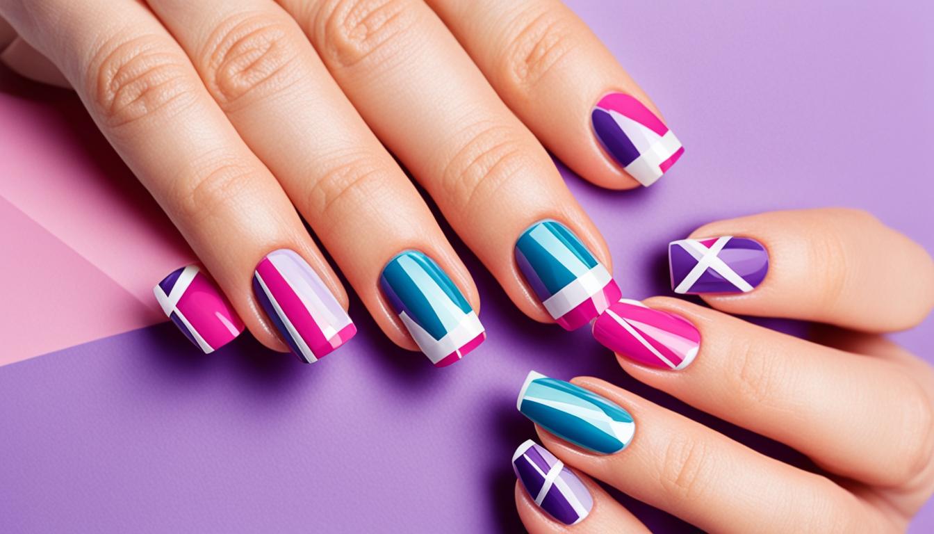 Geometric nail art designs