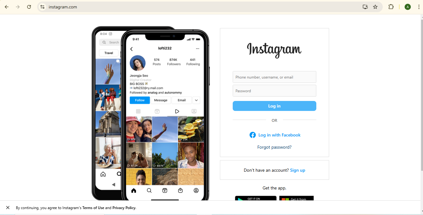 Change instagram username on pc