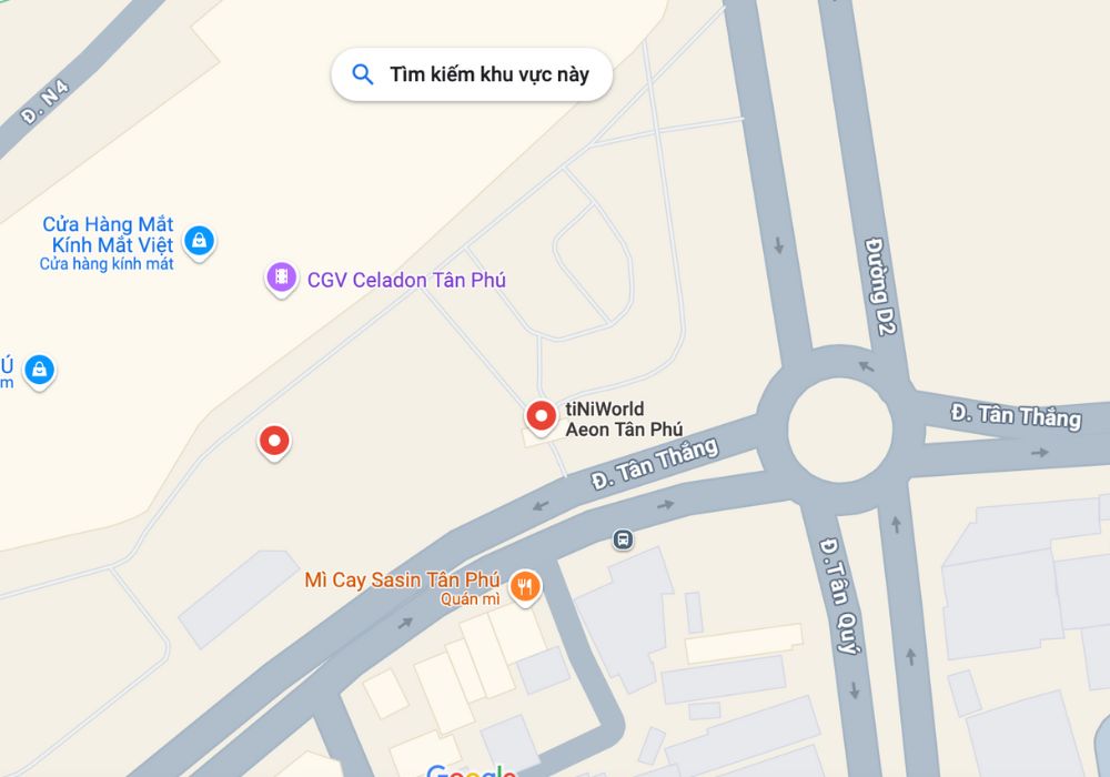 Vị trí của TiniWorld trên bản đồ (Ảnh: Google Maps)