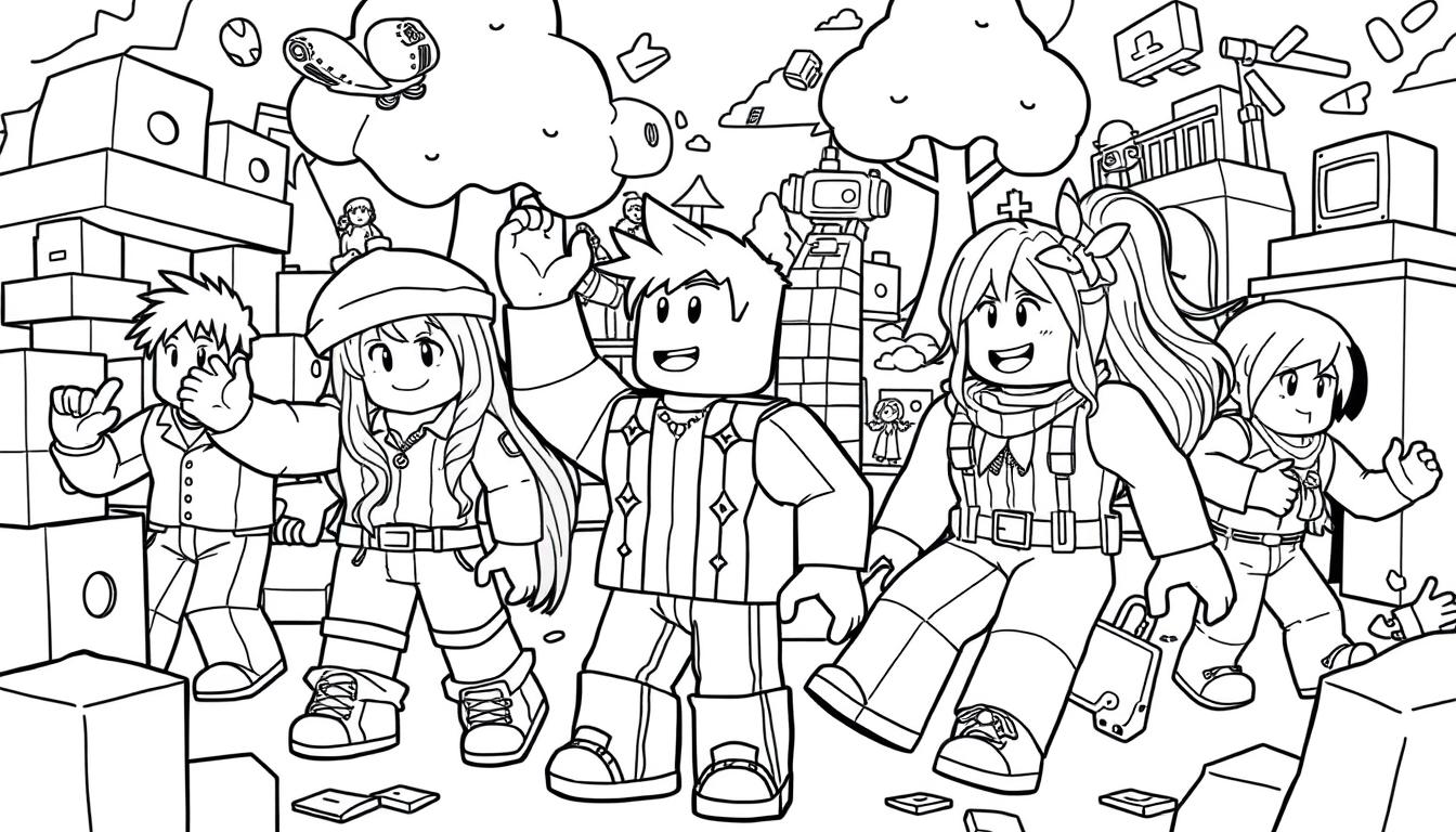 desenhos para colorir roblox