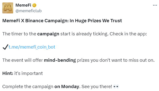 MemeFi x Binance Campaign Promises Epic Prizes!