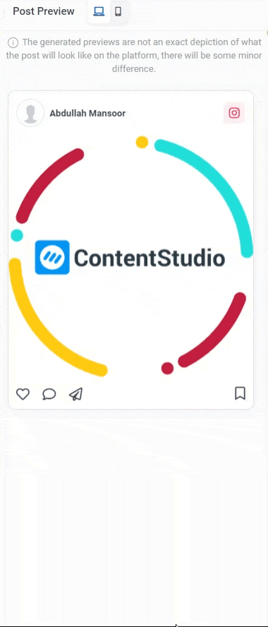 post preview in contentstudio 