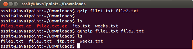 Gzip example