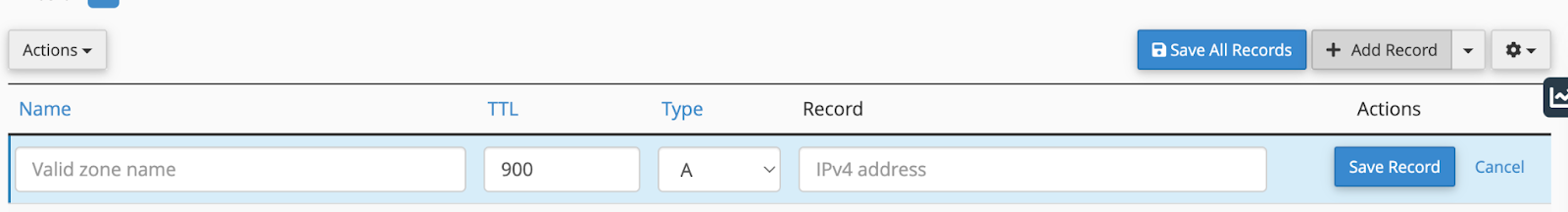 Manage DNS Records