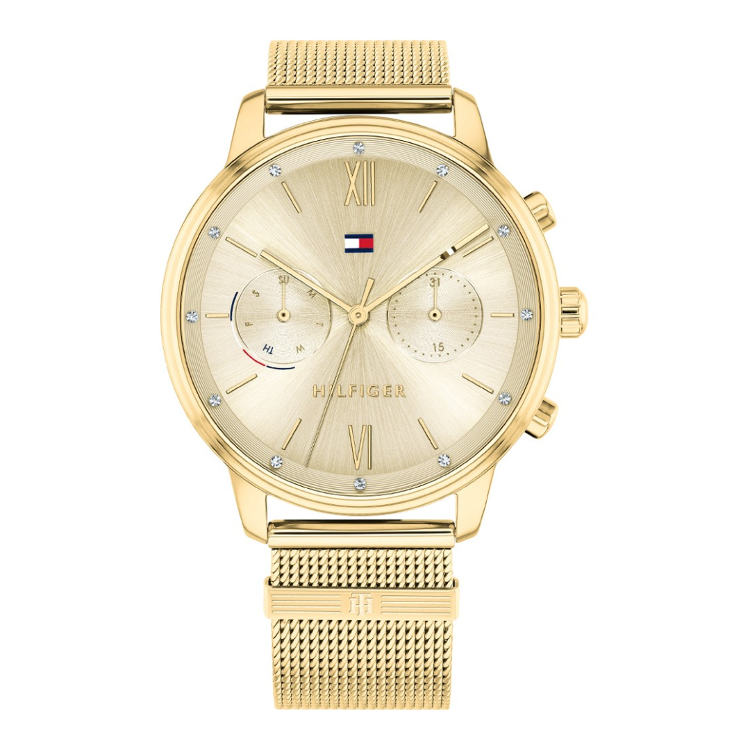 Tommy Hilfiger Blake Gold Ladies Watch as an example of a stylish giftable watch