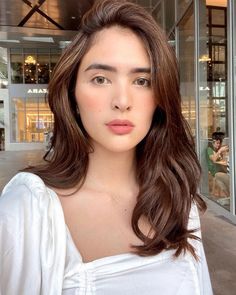 Sofia Andres Espresso Brown Hair with Bronde Highlights