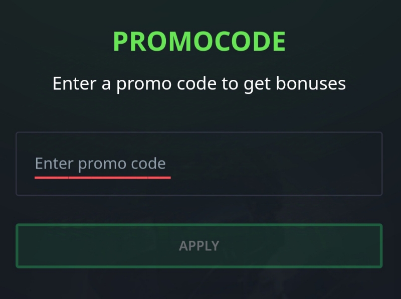 Activating Promo Code