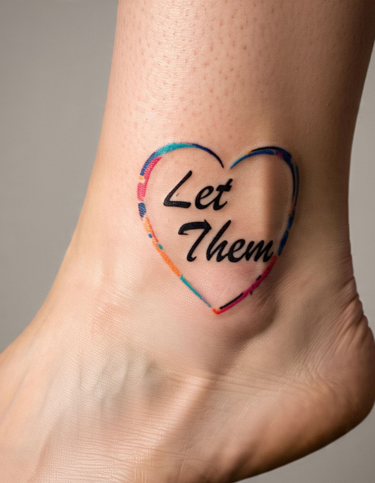Let Them Inner Ankle Tattoo