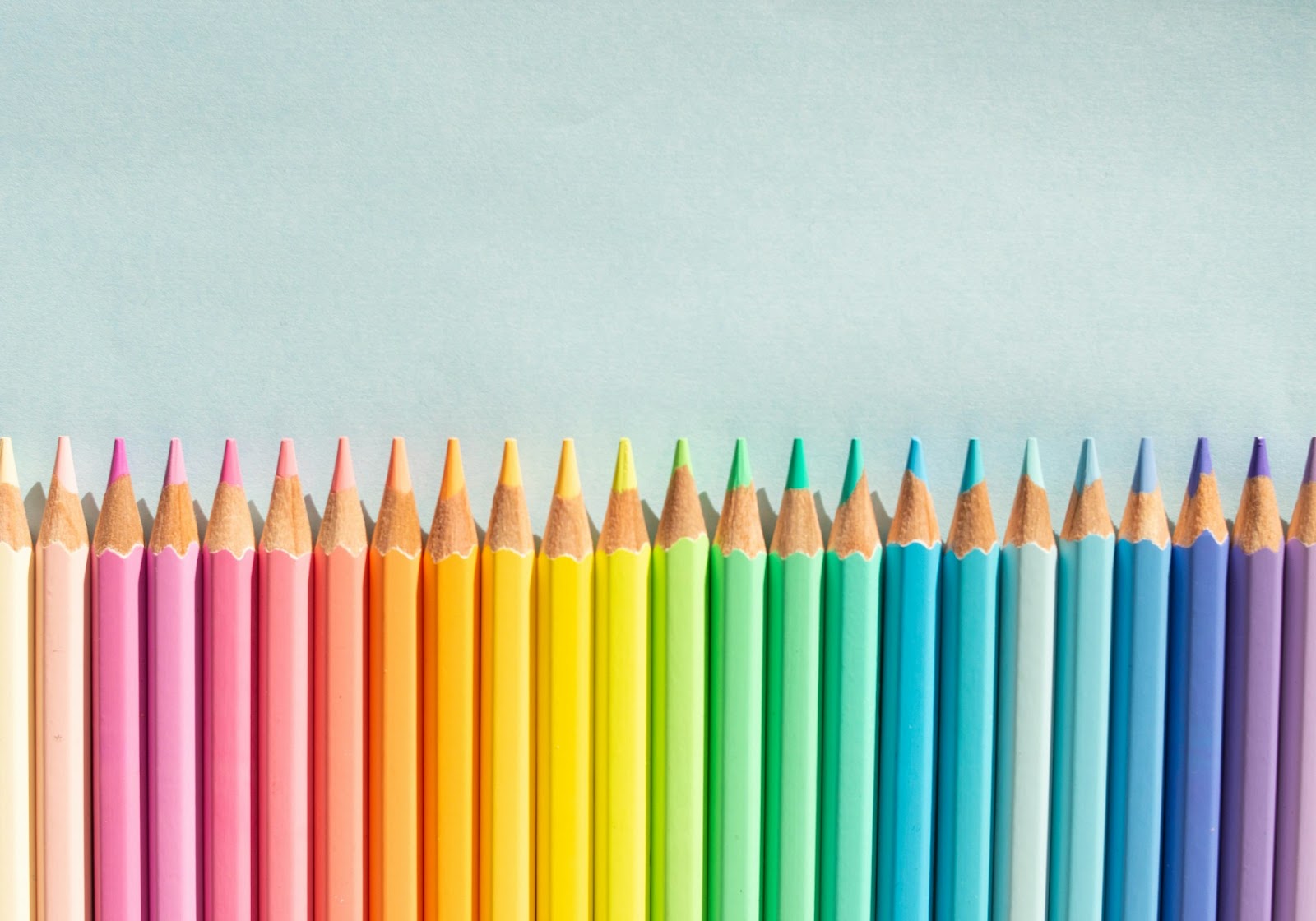 A set of colored pencils showing how to organize your life