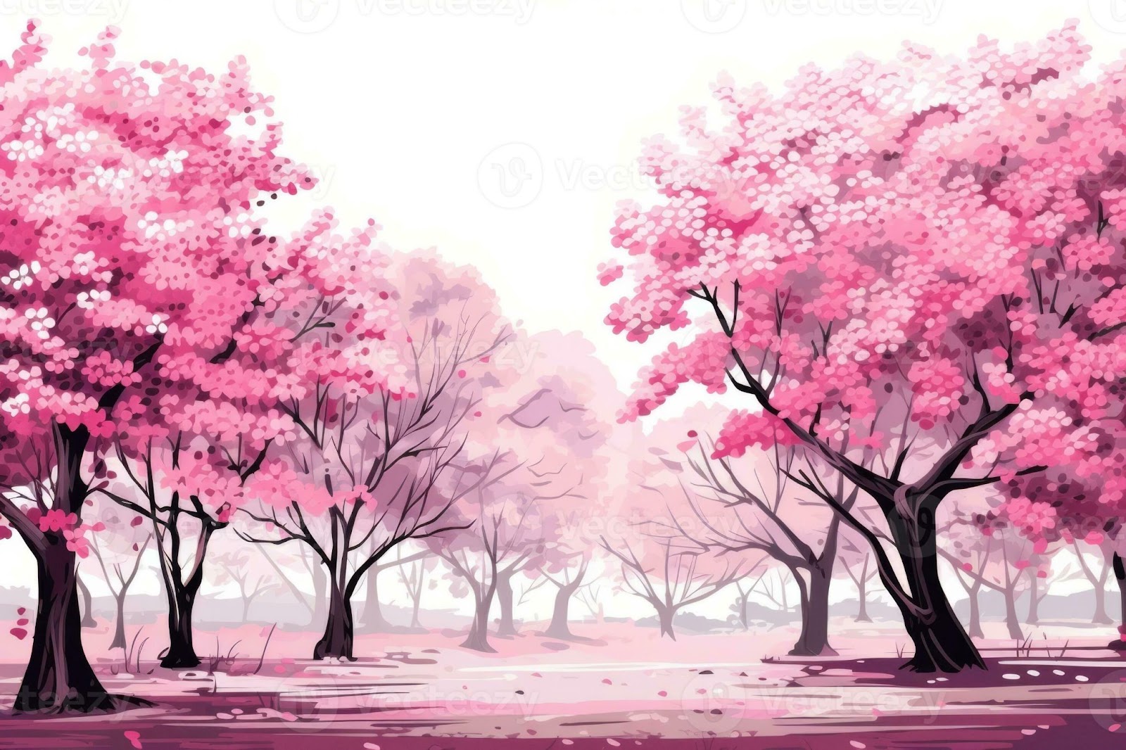 Popular AI Cherry Blossom Forest Image 1