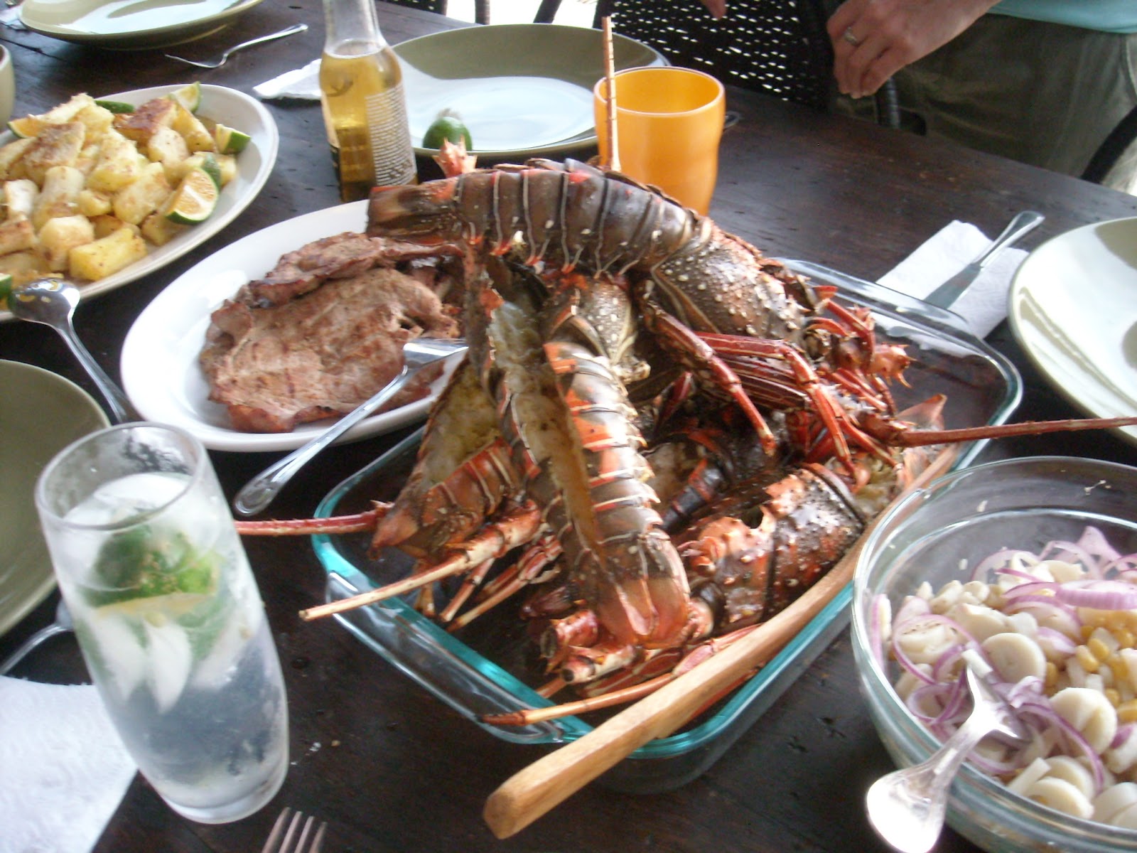 Costa Rican seafood in La Fortuna 