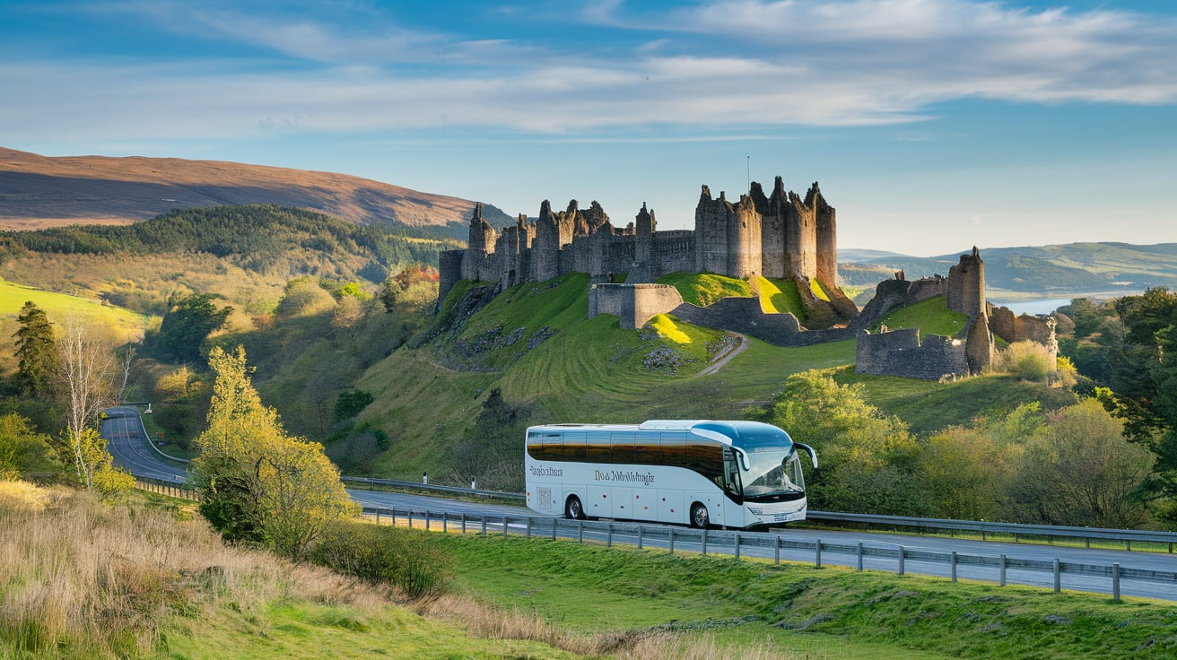 Travelby Bus to Duncarron From Edinburgh Scotland