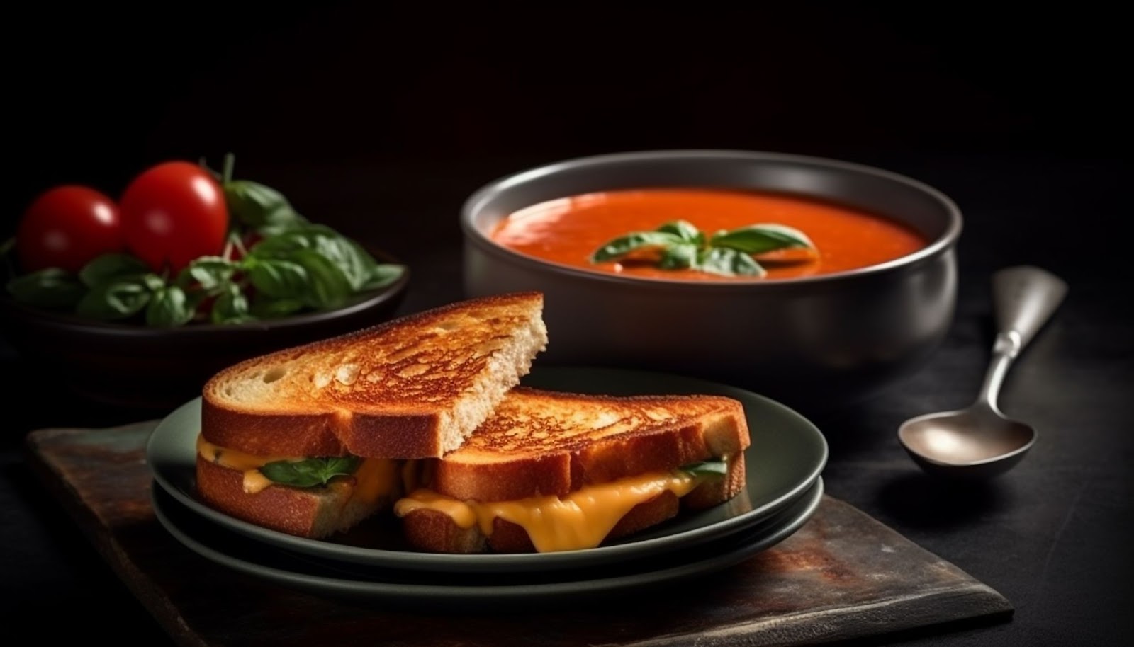 Grilled Cheese and Canned Tomato Soup 