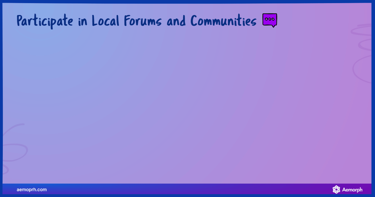 Local forum post where a user earns a backlink by providing expert advice.