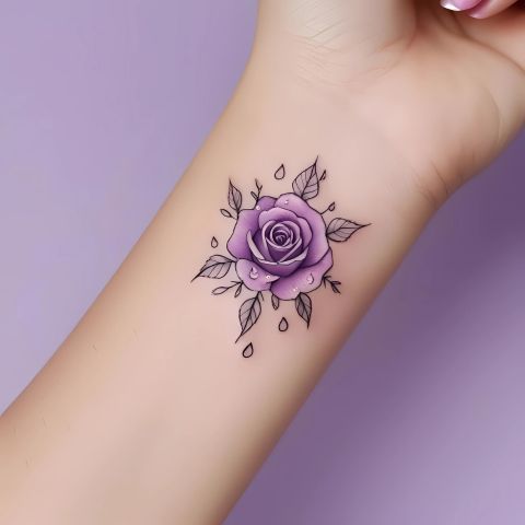 Purple Rose Tattoo 