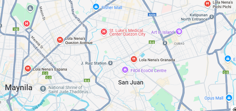 Map of lola nenas: