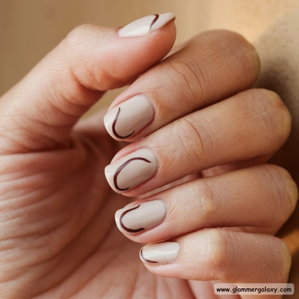 Neutral Nails having Nude Aura Glow
