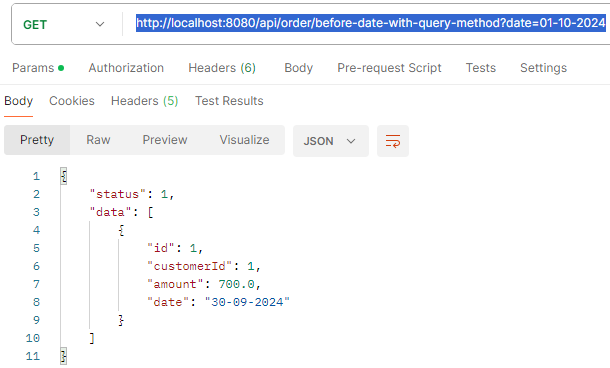 use before date in JPA Repository