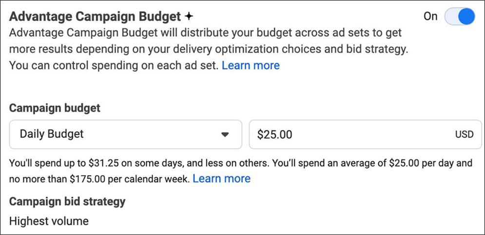 Advantage Campaign Budget on Facebook 