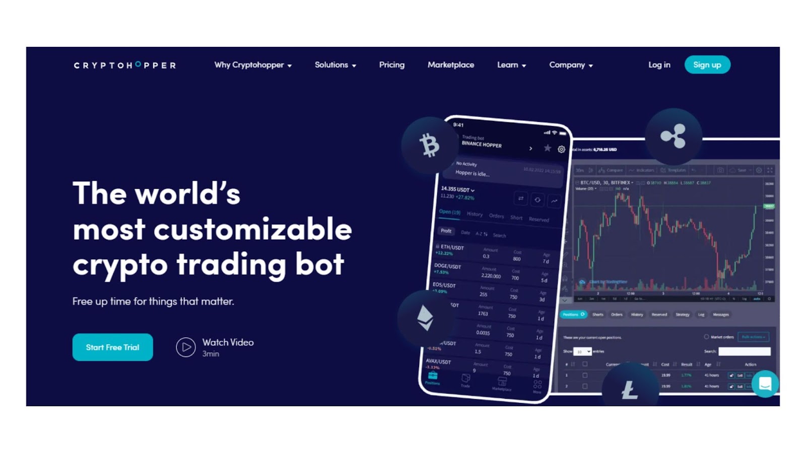 Cryptohopper is a cloud-based crypto trading bots platform.