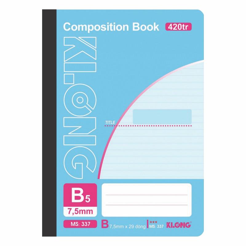 Sổ kẻ ngang may dán gáy Composition Book B5 420 trang 58/92; MS: 337