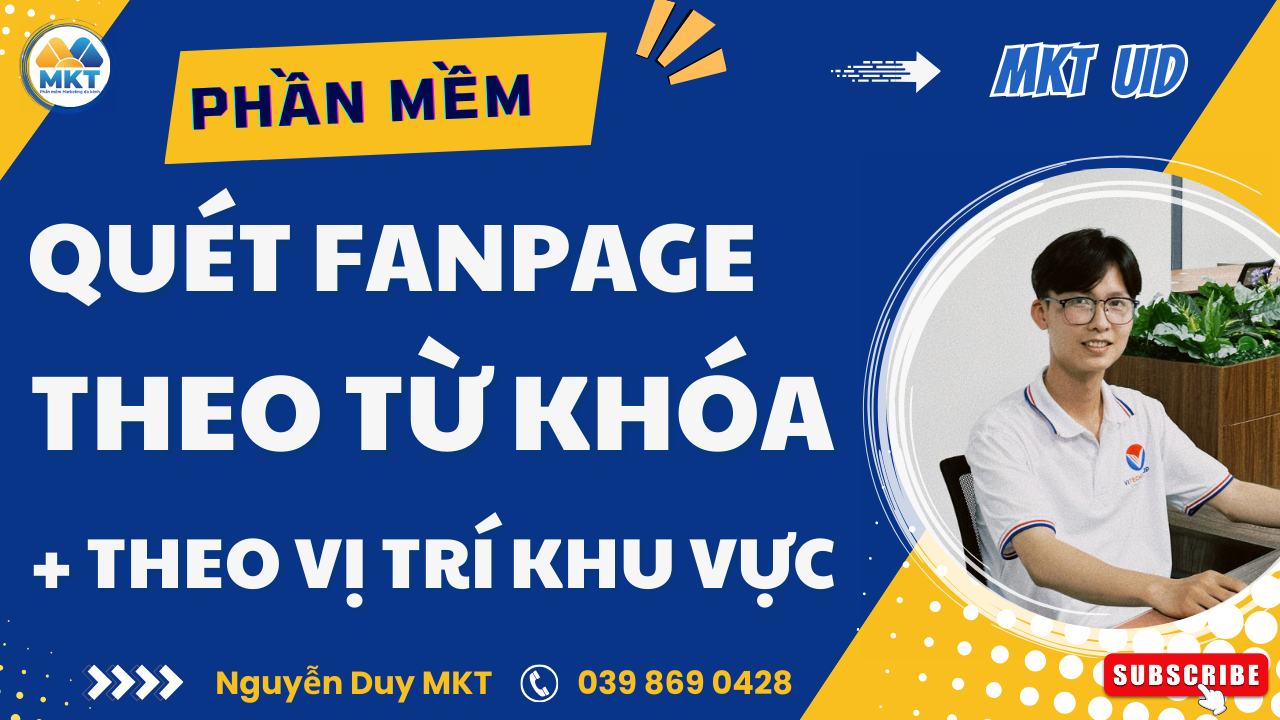 PHẦN MỀM QUÉT HÀNG LOẠT PAGE FACEBOOK THEO TỪ KHÓA