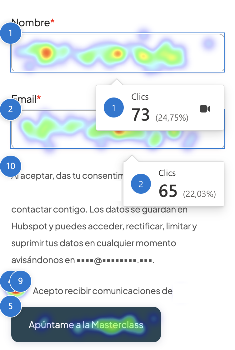 Identificación de clics de Microsoft Clarity