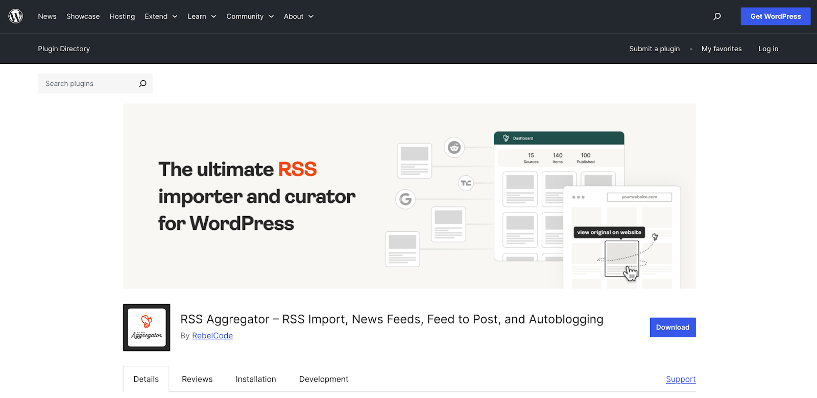 WP RSS Aggregator: WordPress ai builder automatic content