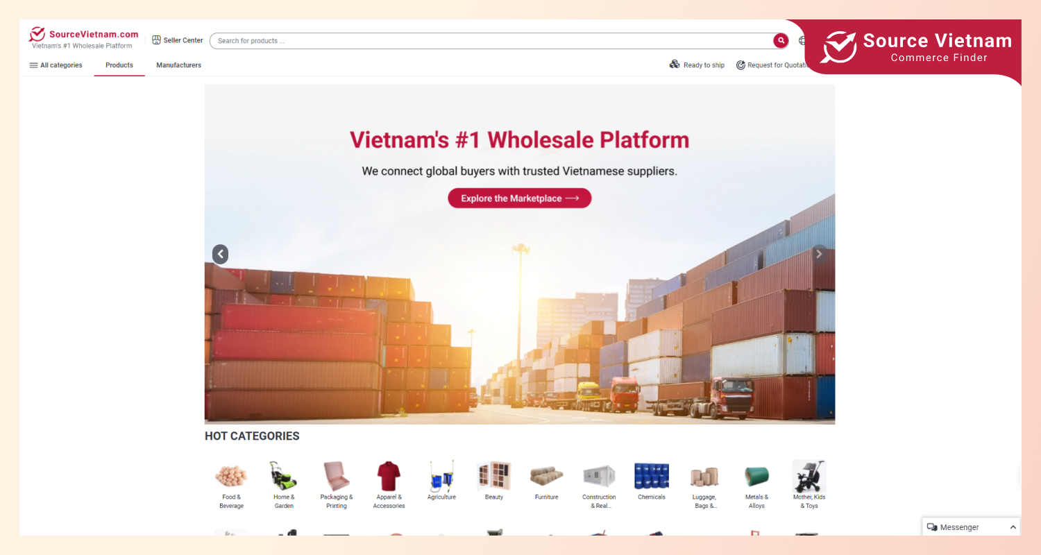 SourceVietNam - B2B wholesale platform connecting Vietnamese Suppliers with the World