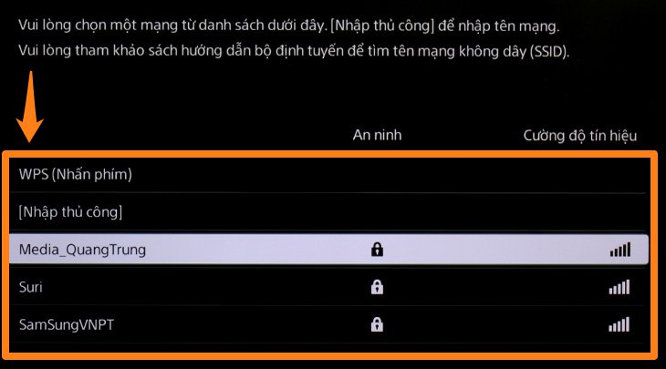Chọn Wifi nhà bạn
