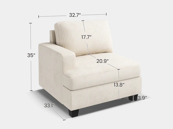 corduroy fabric sofas with measurements