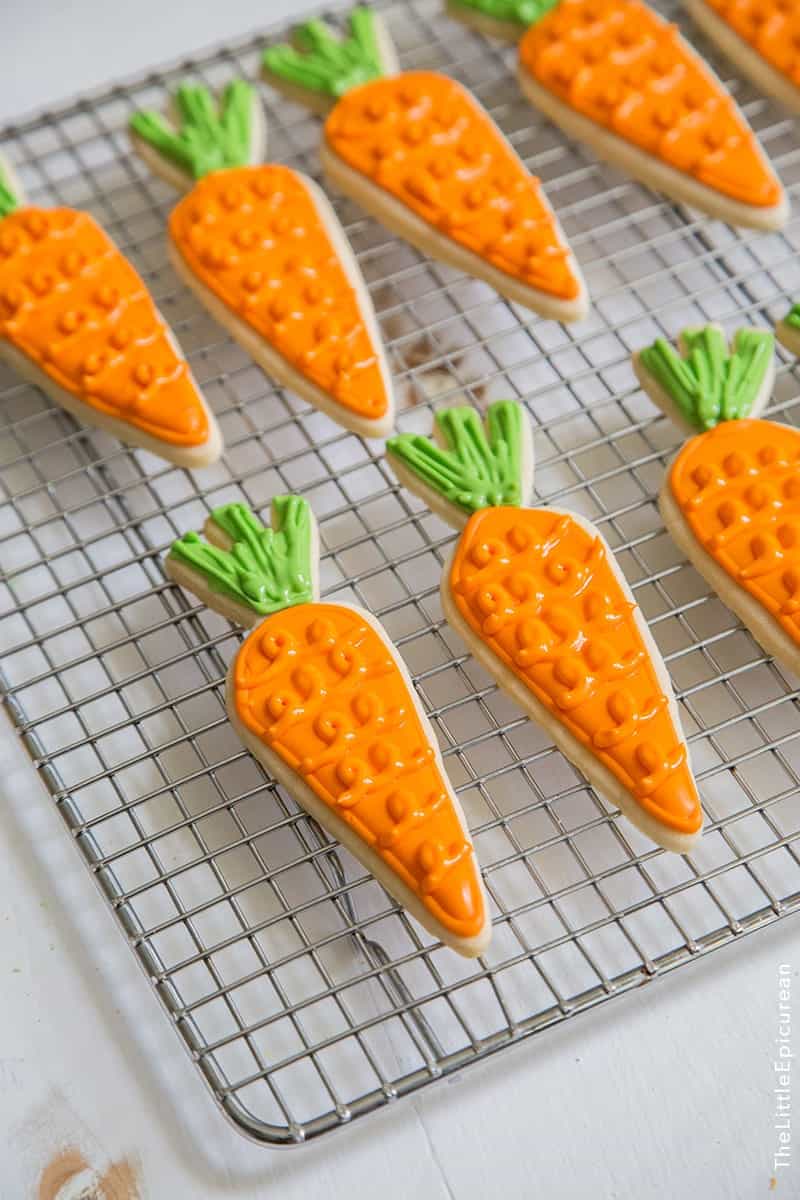 spring carrot sugar cookies