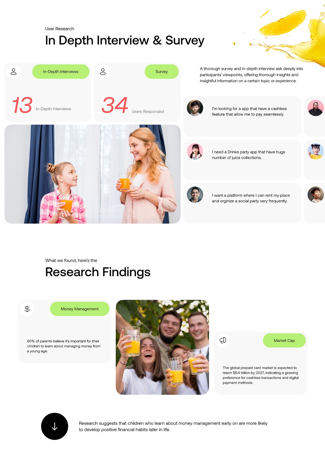 Image from the Swipe Drinks: A Kid-Friendly UI UX Design Case Study article on Abduzeedo