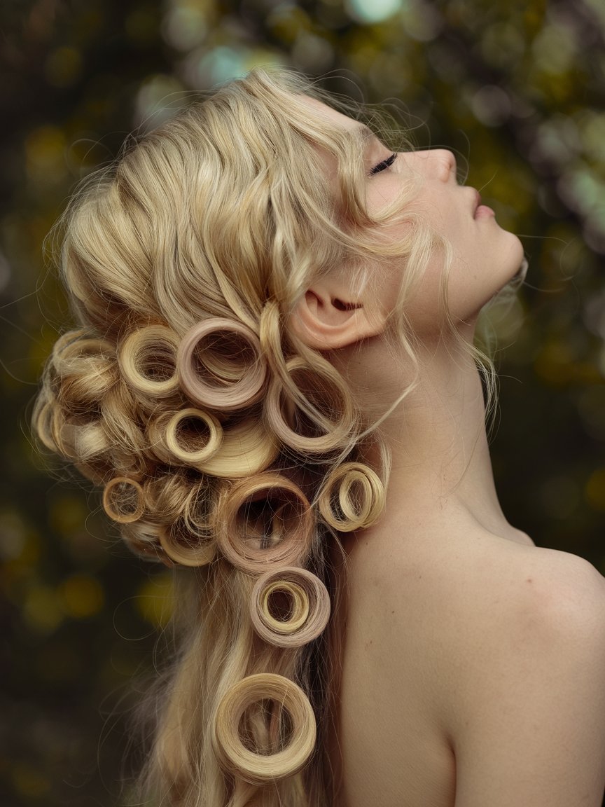 14. Linen Blonde Spiral Curls