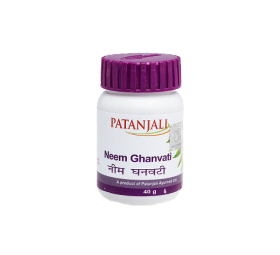 Buy Ayurvedic Neem Tablets for Immunity and Skin Health - Image of Patanjali Neem Ghan Vati