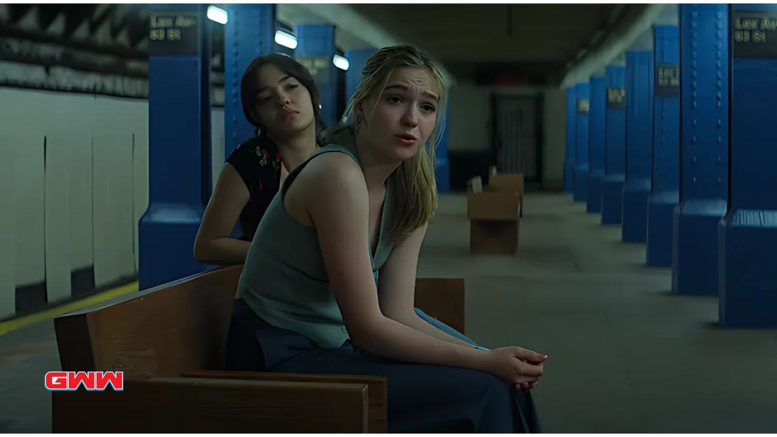 Jayden Bartels and Galilea La Salvia at a subway station