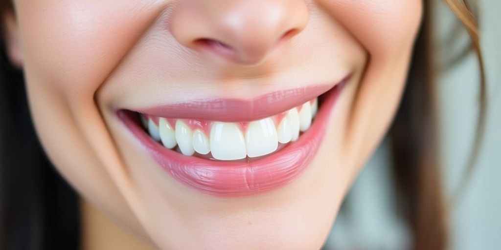 Smiling person with dental implants in Mississauga.