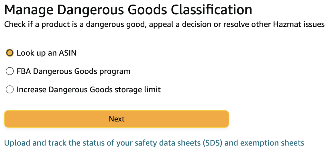 Checking Hazmat Status Using Seller Central