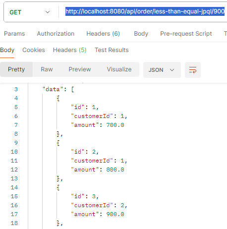 less than or equal to JPA Repository