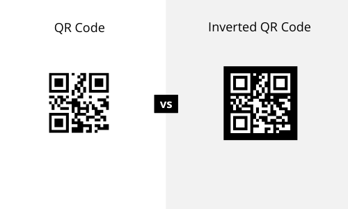 QR code and inverted QR code