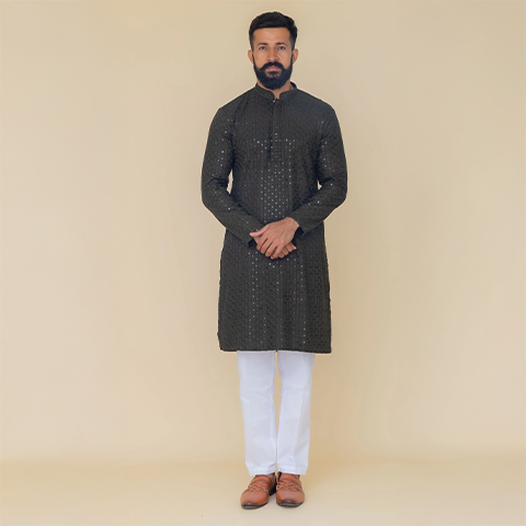 CHIKANKARI KURTA PAJAMA