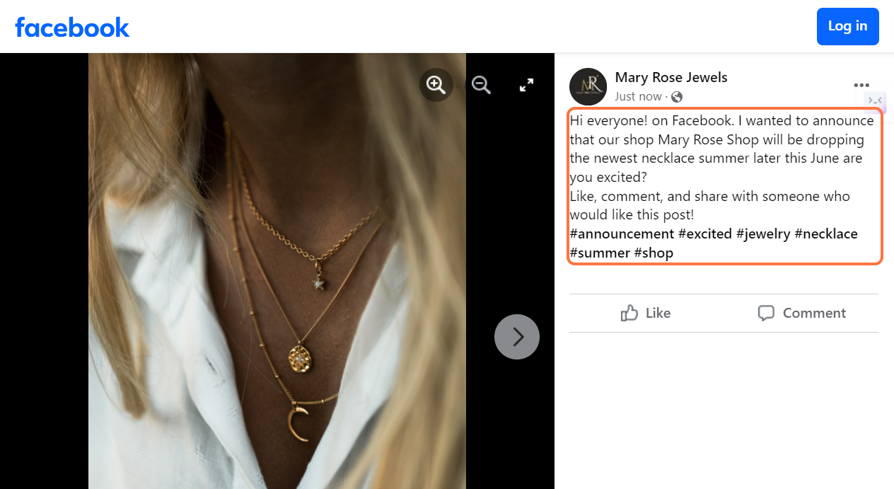 Click on Hi everyone! on Facebook. I wanted to announce that our shop Mary Rose Shop will be dropping the newest necklace summer later this June are you excited?…